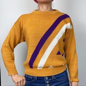 Vintage Varsity Cheerleading Sweater, Size Small